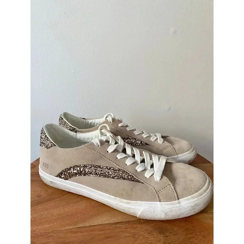 Madewell Shoes Women’s 8 Sidewalk Low Top Glitter Sneakers - Picture 2 of 9